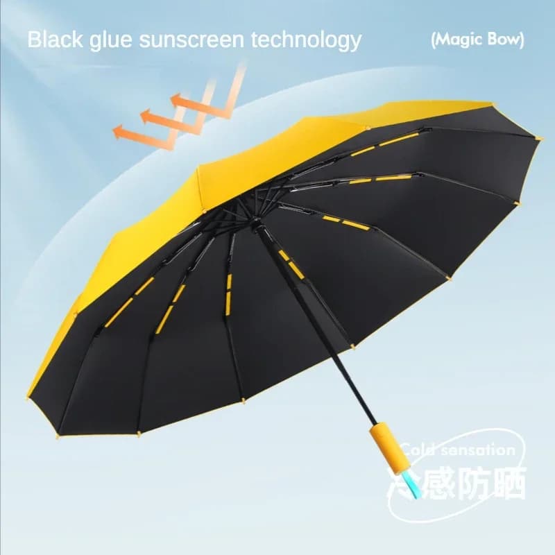 Parapluie automatique coupe-vent super résistant pour hommes et femmes, 72 os, grand imperméable, pr