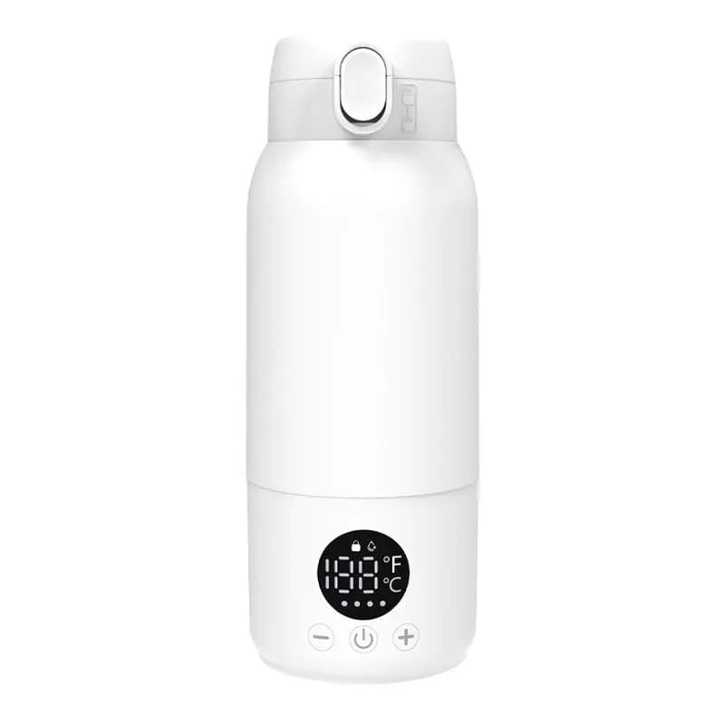 Chauffe-biberon portable 500 ml, bouteille d'eau chaude chauffante pour nouveau-né, voyage, en acier