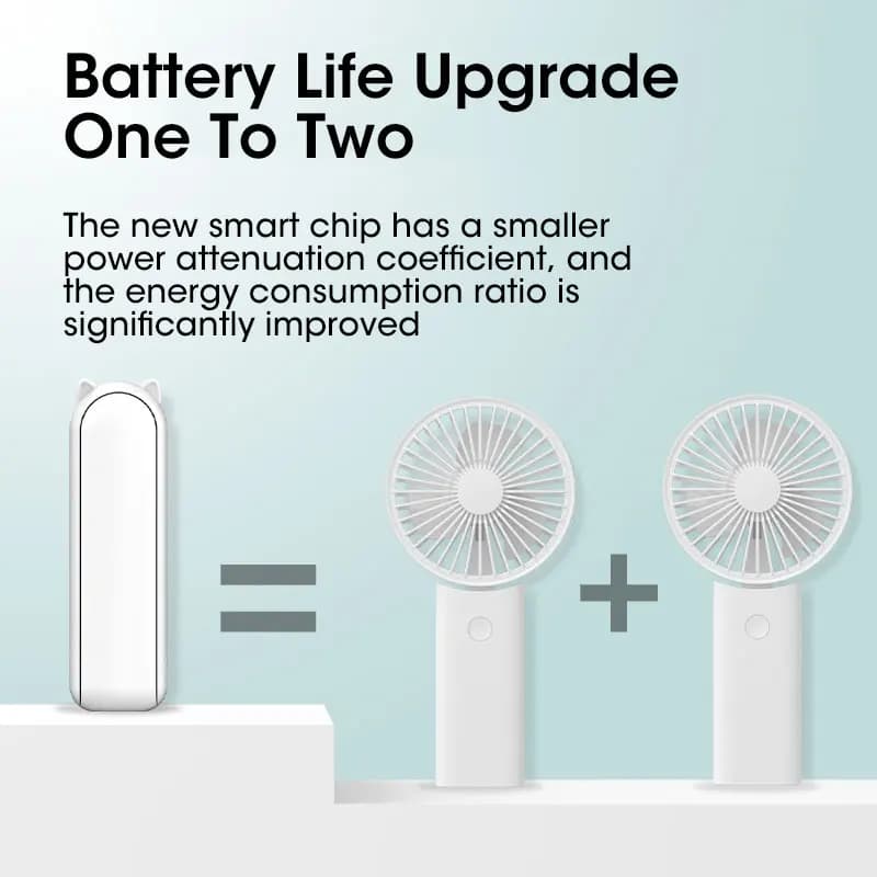 2000mAh Mini ventilateur Portable USB Rechargeable refroidisseur pliable ventilateur de bureau Porta