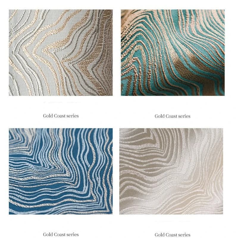 Rideau de luxe jacquard bleu moderne pour salon, tulle blanc nordique de précision, rideaux occultan