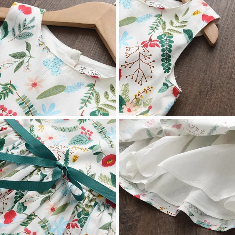 Bear Leader – robe à fleurs pour filles, tenue de princesse, vêtements décontractés, pour enfants de