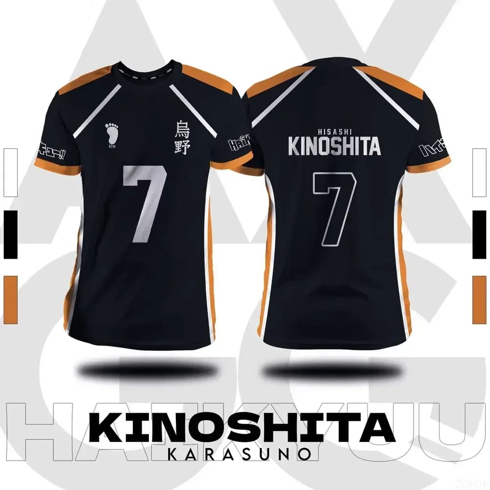 Haikyuu Fukurodani Hinata dessin animé Cosplay hommes maillot été à manches courtes enfants t-shirt 