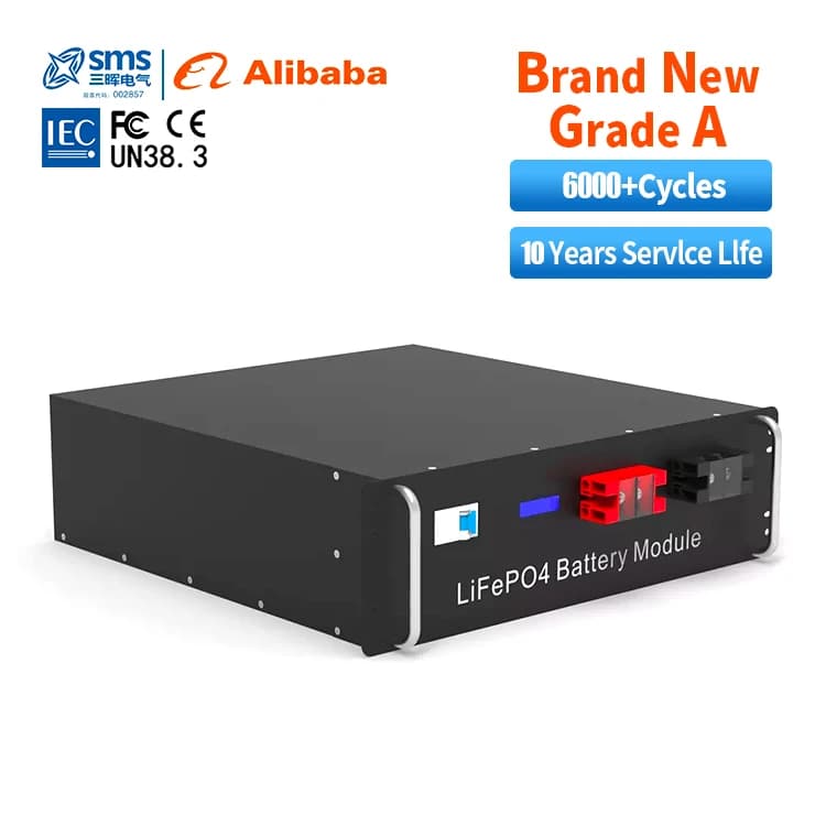 Batterie LiFePO4 24V 100Ah 200Ah 3-5kWh avec BMS intelligent, protection IP55, CAN/WiFi/RS485/Blueto