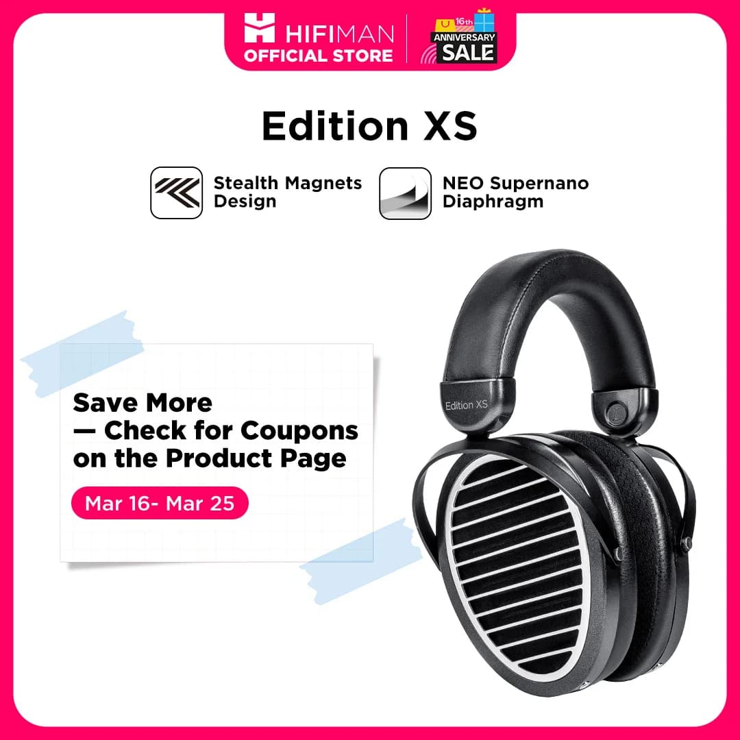 Casque audio Hi-Fi HIFIMAN Edition XS pleine taille, circum-auriculaire, à conception ouverte, avec 