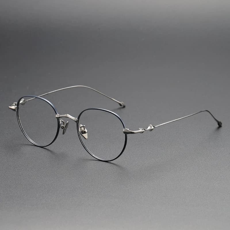 YIMARUILI Rétro Rond Titane Lunettes Cadre Hommes et Femmes Personnalisé Mode Lunettes Optiques cont