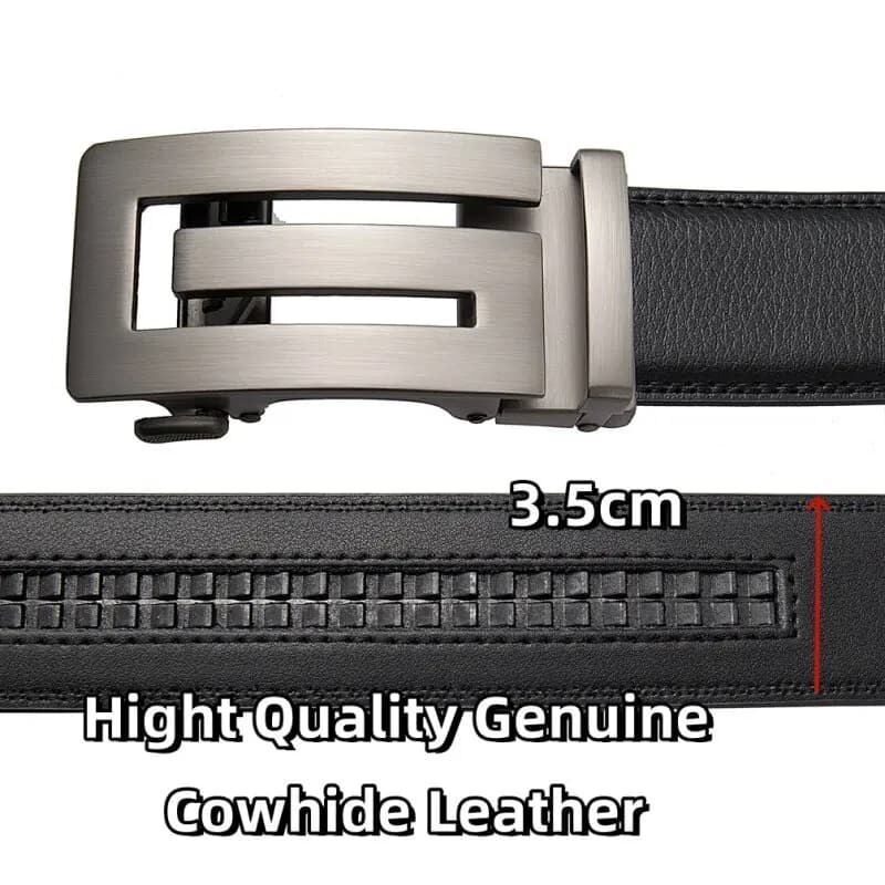 Ceintures hommes boucle automatique conception ceinture en cuir véritable pour hommes de luxe en cui