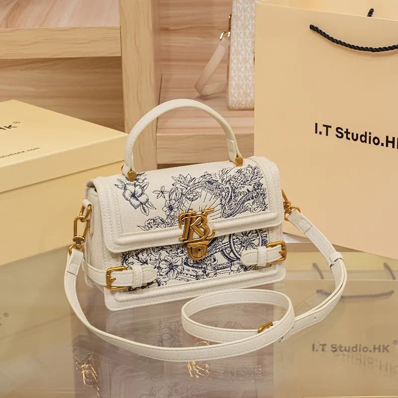Sac à main pour femmes, sac à main, nouvelle texture haut de gamme de styliste d'été, sac carré brod