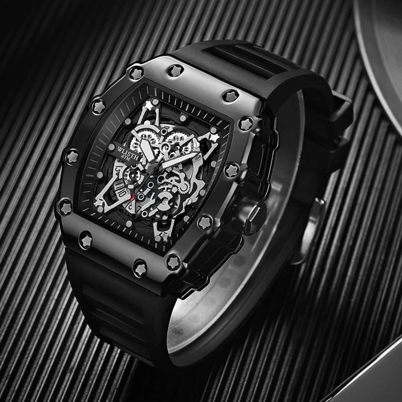 Montre de commerce extérieur grand cadran pour hommes Quartz étanche Sport carré montre lumineuse po