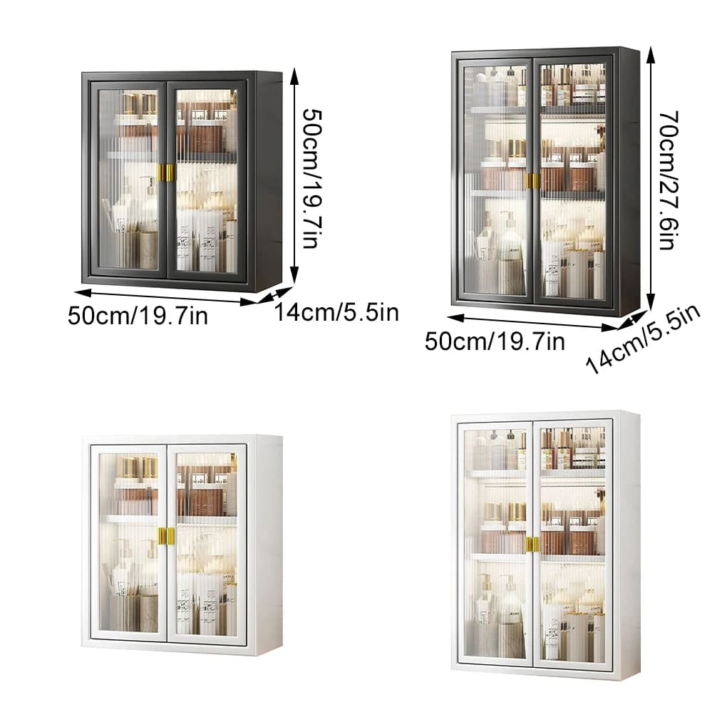 Armoire de rangement de salle de bain au toucher délicat, avec porte rabattable, armoire de rangemen