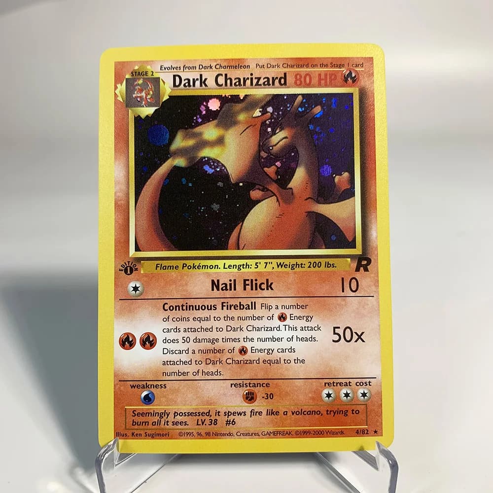 Charizard Pokemon cartes brillant Charizard holographique Charizard Ex GX VMX loisirs Collection Rar