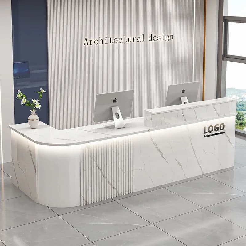 Comptoir de Bar de bureau professionnel, Design de beauté de luxe Simple, bureau de réception, Salon