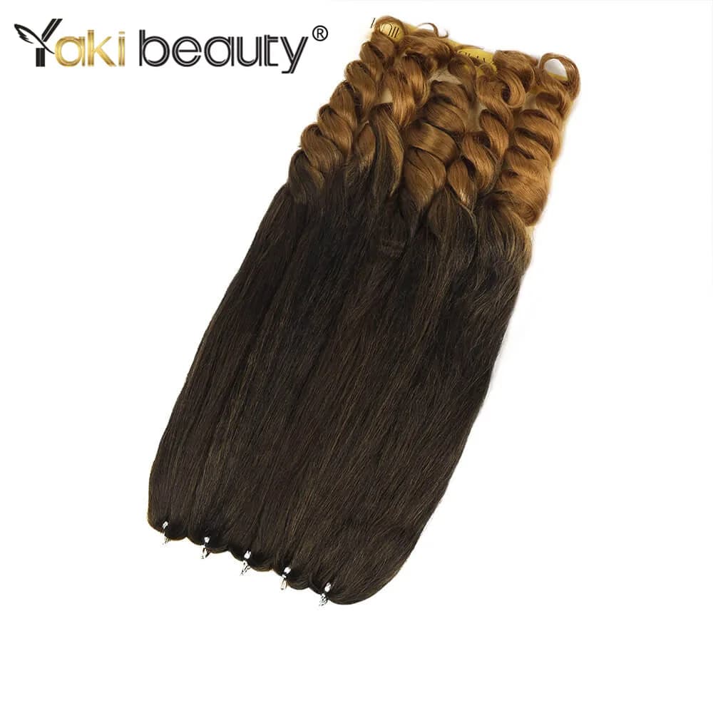 Tressage synthétique bouclé style Boho français ombré, pré-étiré de qualité professionnelle pour tre