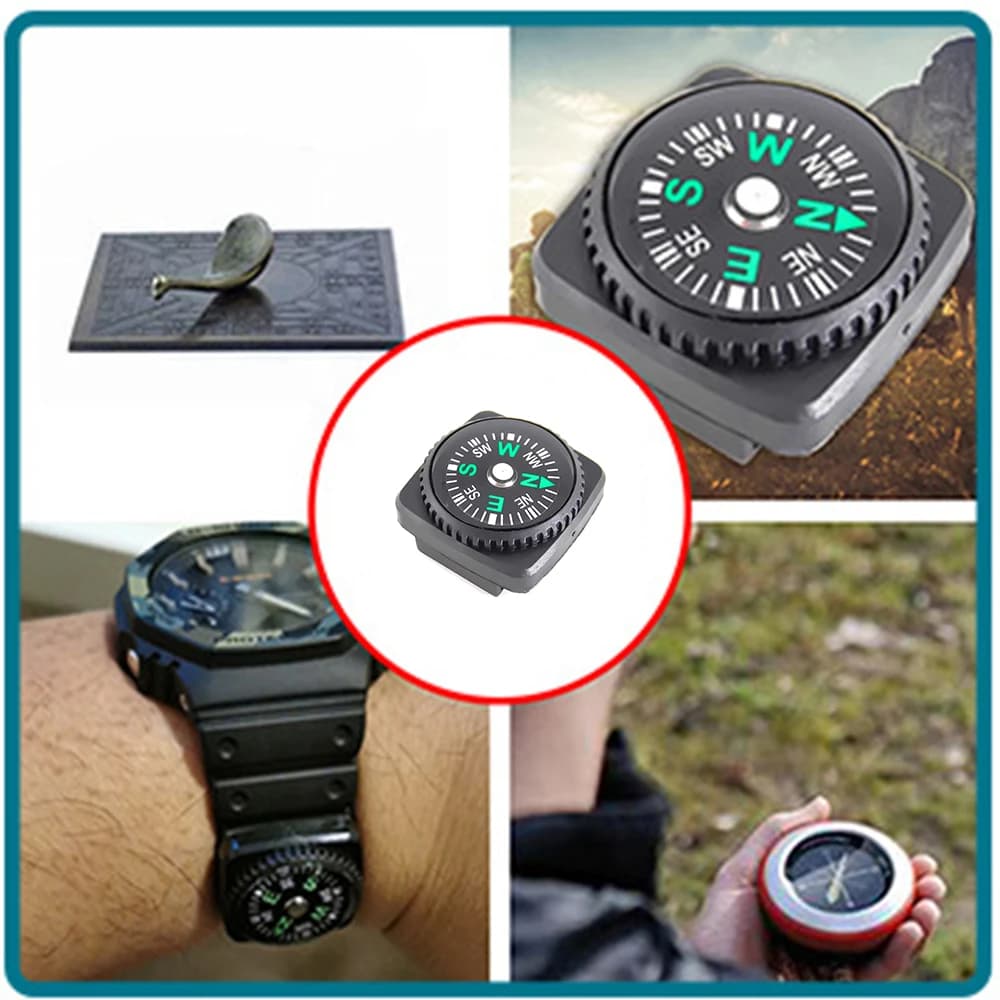 Mini boussole de bracelet Portable détachable, 10 pièces/lot, pour Camping en plein air, randonnée, 