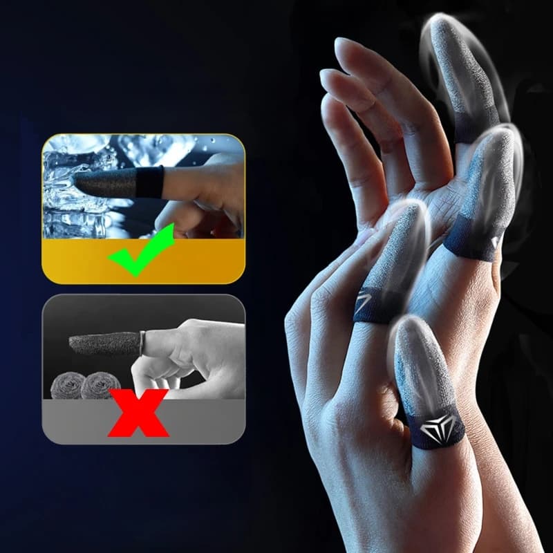 Gants de doigts pour joueurs, Slim, Portable, léger, avec étui de rangement, résistant à l'usure