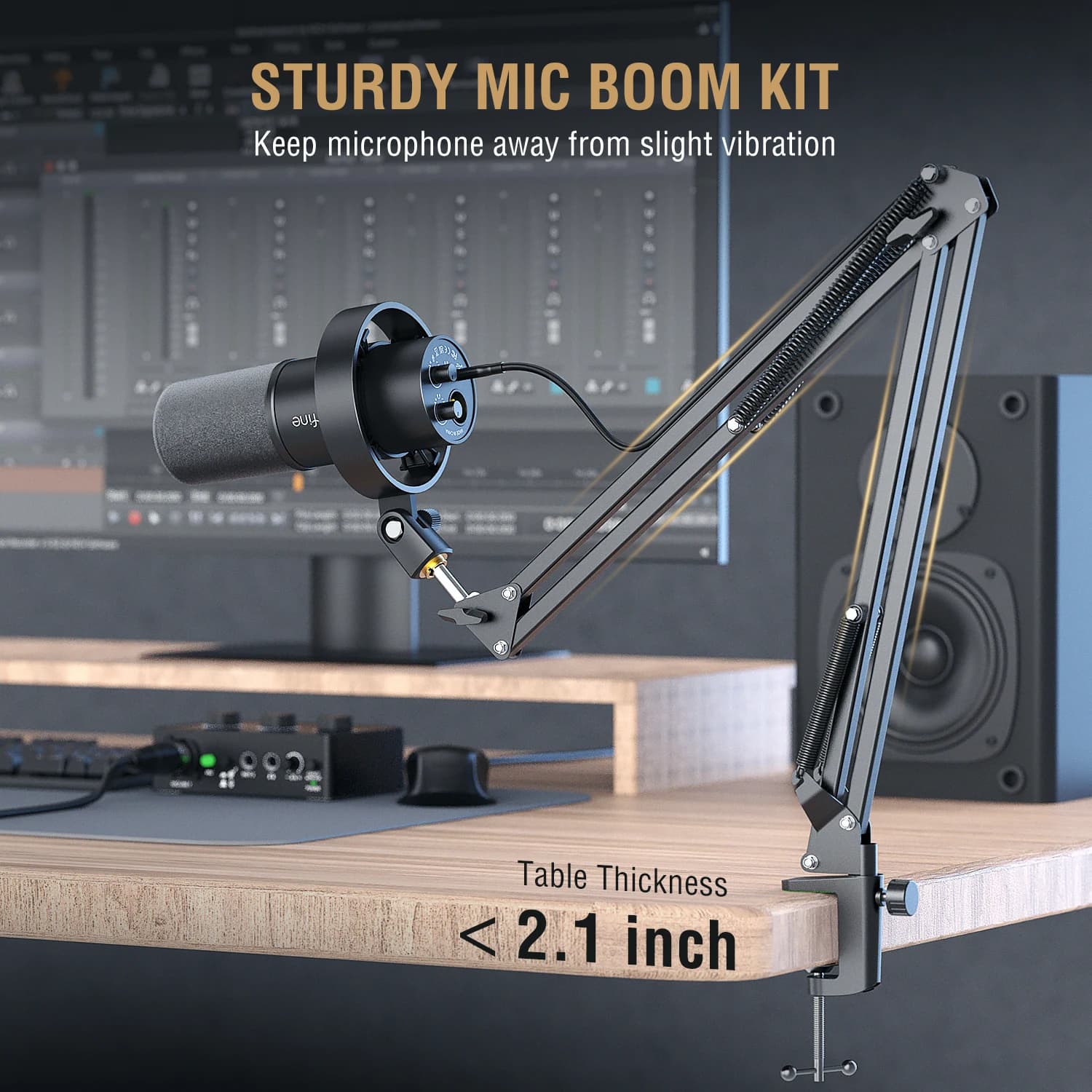 FIFINE – kit de casque de mixage Audio pour Microphone Podcast, avec bras de flèche pour PC, Microph