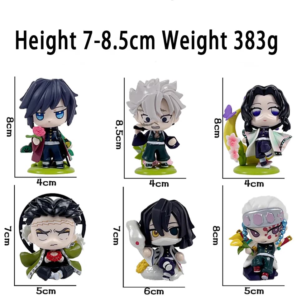 Boîte aveugle Demon Slayer de 10CM, figurine Tanjiro Kamado Nezuko, modèle de dessin animé en PVC, o