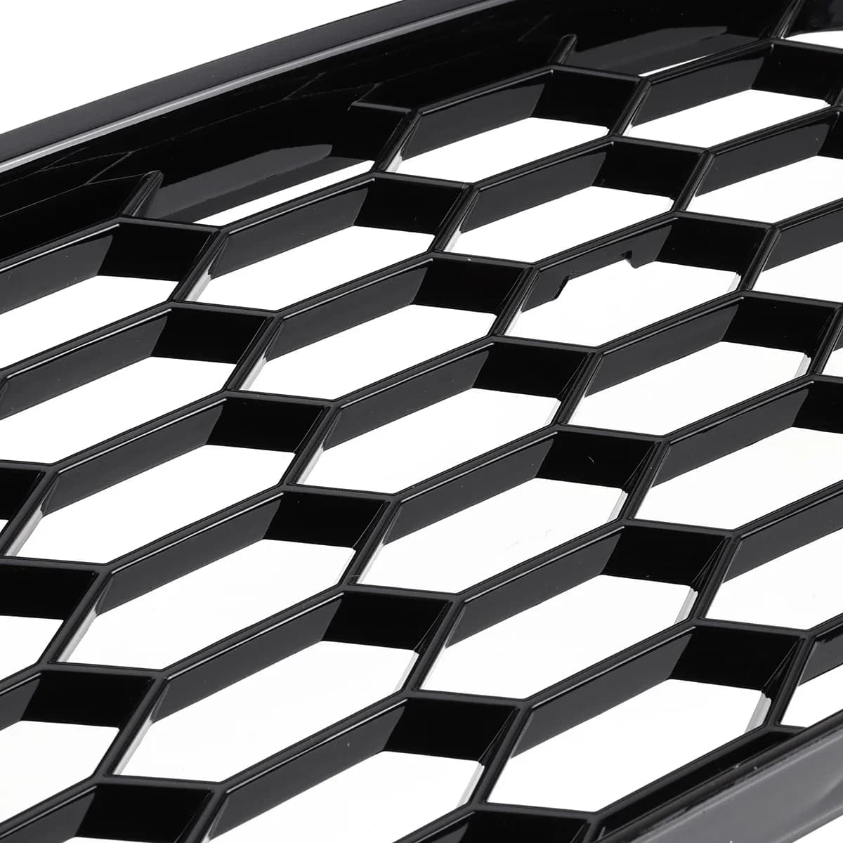Noir/Chrome s-line antibrouillard lampe gril couverture nid d'abeille hexagonale calandre pour Audi 