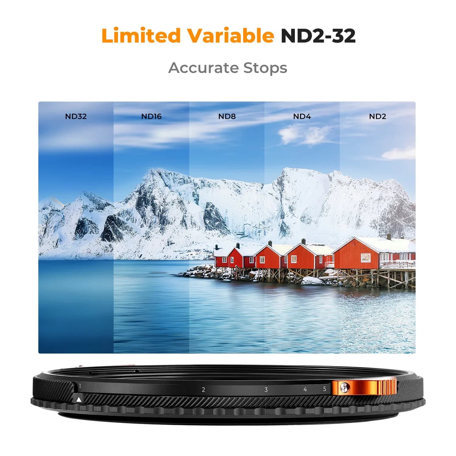 Filtre polarisant circulaire VND Variable ND2-32 et CPL 2-en-1 K&F CONCEPT 49-82mm True Color pour o