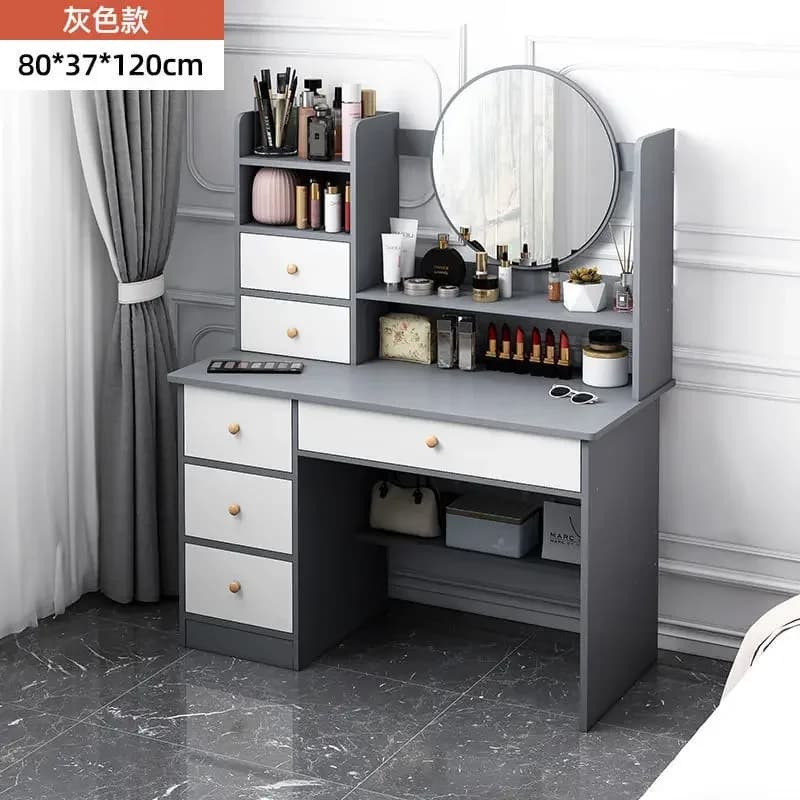 6 tiroirs maquillage vanité Table ensemble LED Coiffeuse classique maquillage Coiffeuse salon Coiffe