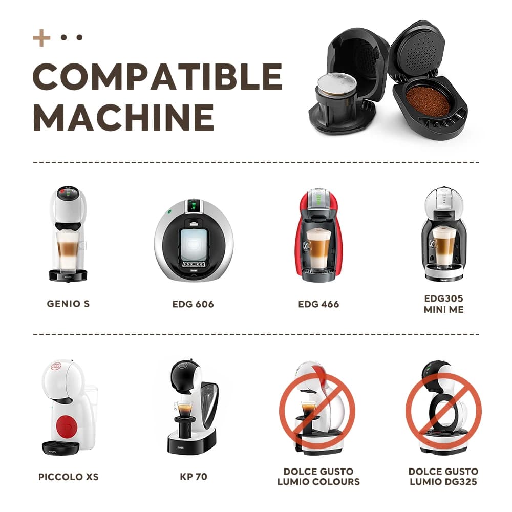 Adaptateur de capsules pour Dolce Gusto Crema, capsules originales Nespresso pour Machine à café Dol