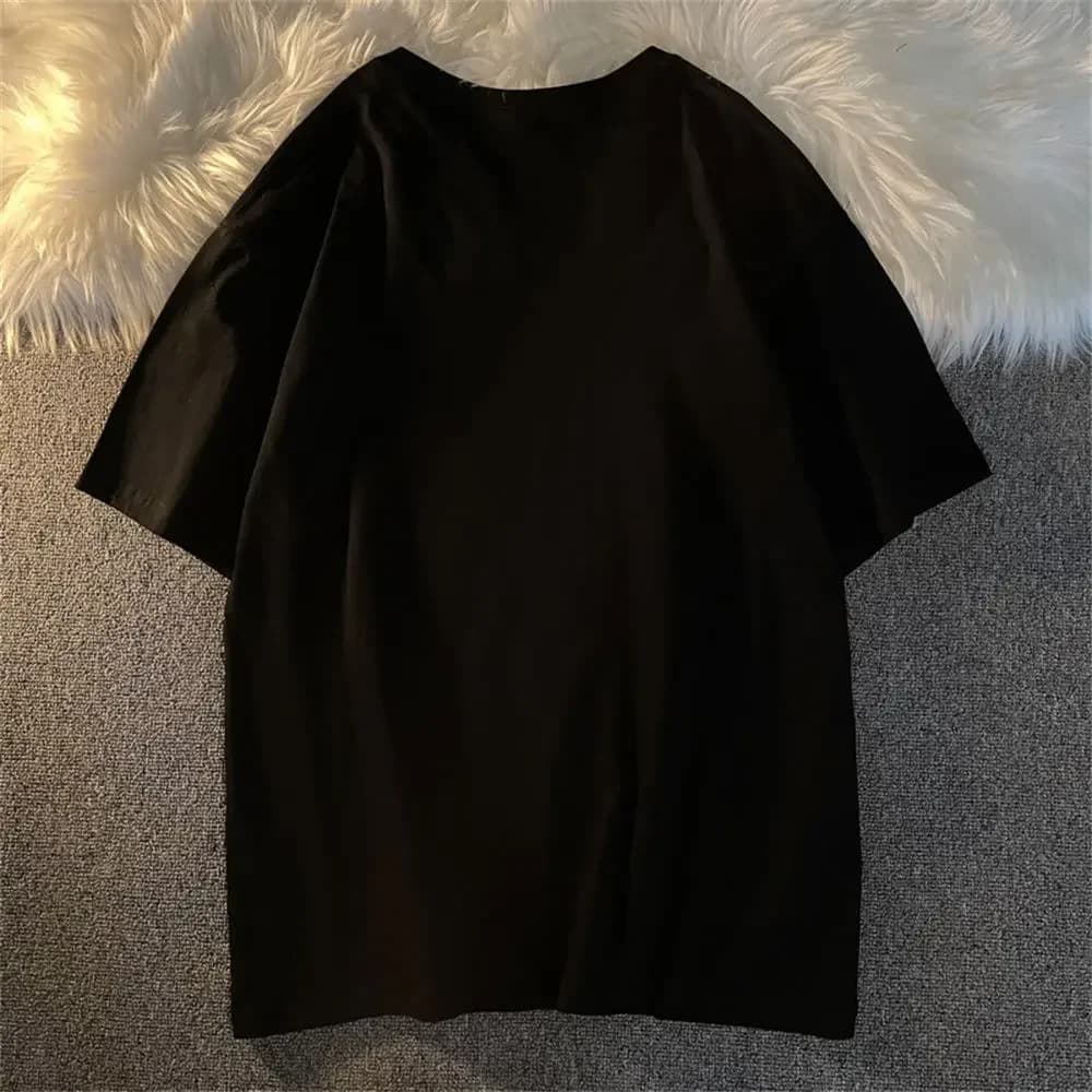 T-Shirt à Manches Courtes en Coton pour Couple, Vêtement Décontracté, Style Hip Hop, Harajuku, Offre