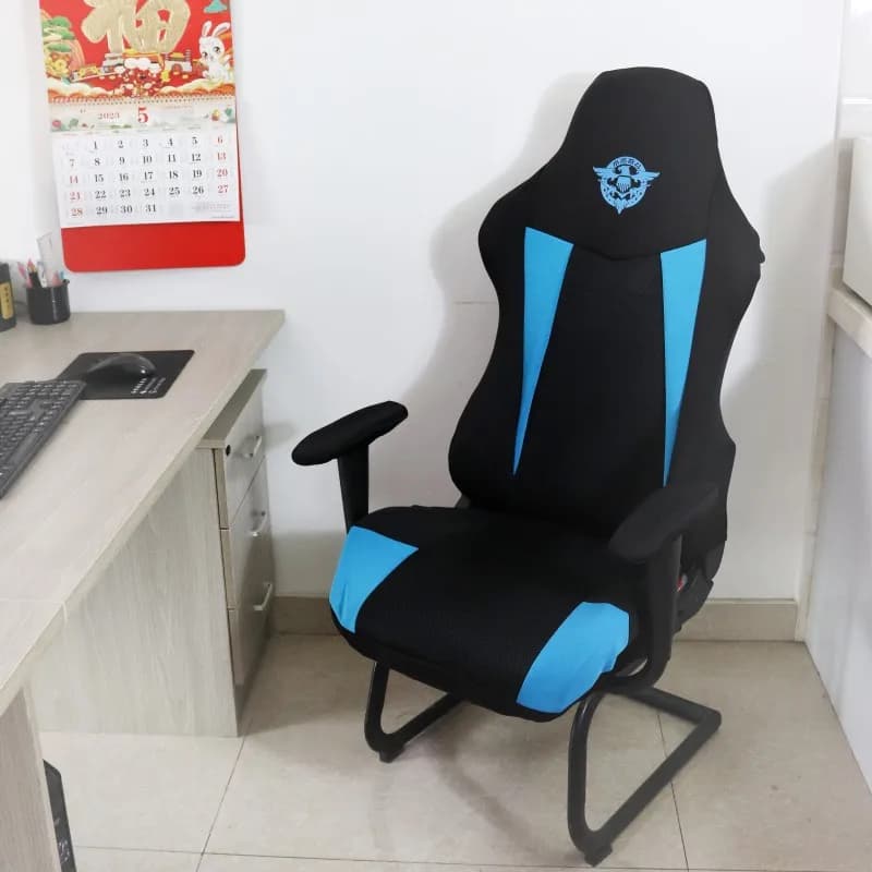 1 ensemble housse de chaise de jeu élastique chaise d'ordinateur dossier accoudoir couverture protec