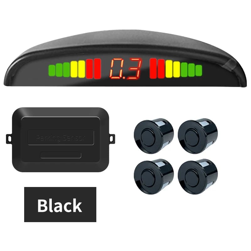 Capteur de stationnement Kit de stationnement affichage LED 22mm 4 capteurs rétro-éclairage système 