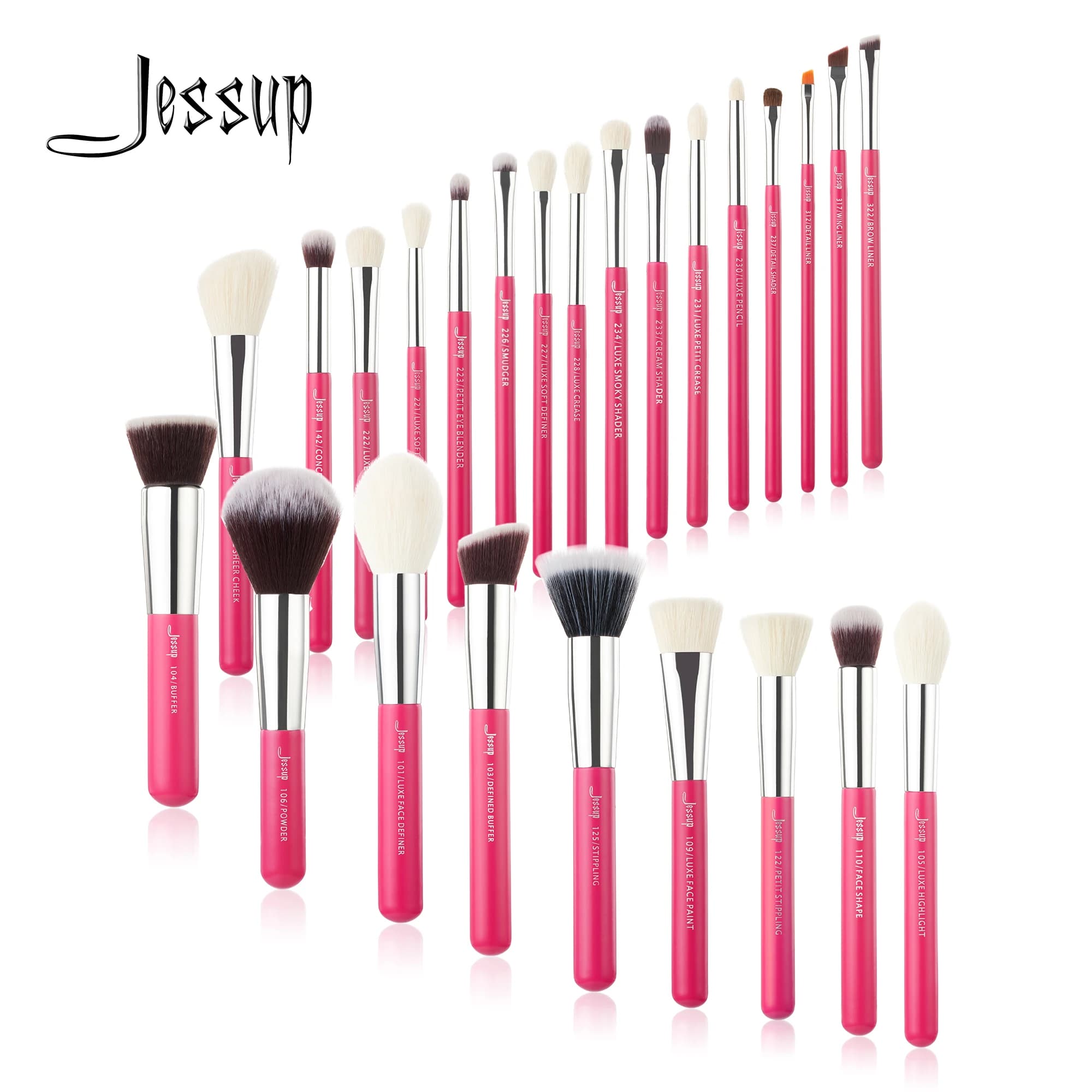 Jessup pinceaux de maquillage ensemble 25 pièces pinceau de maquillage professionnel, fond de teint 