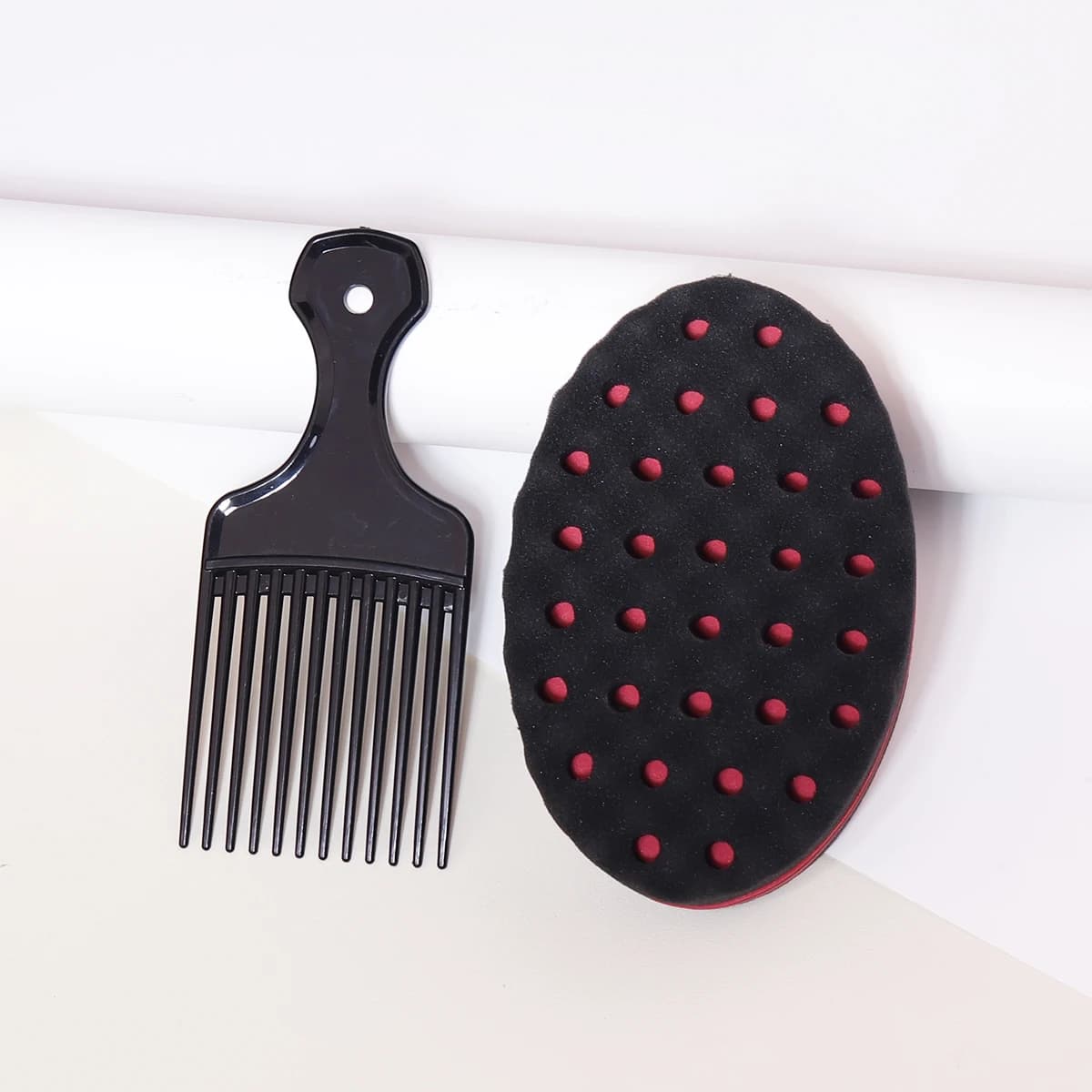 2 pièces/ensemble de peignes à brosse à dents larges, type d'insertion, brosse éponge de style afric