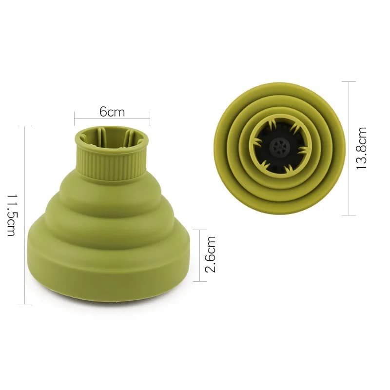 Couvercle de diffuseur de sèche-cheveux en silicone, pliable, résistant à la chaleur, accessoires de