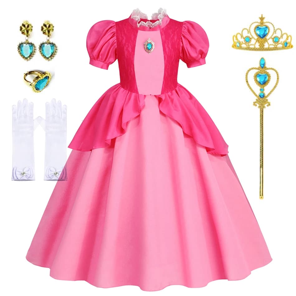 Robes pêche pour filles, Costume de princesse, vêtements de fête, Cosplay, Halloween, carnaval, anni