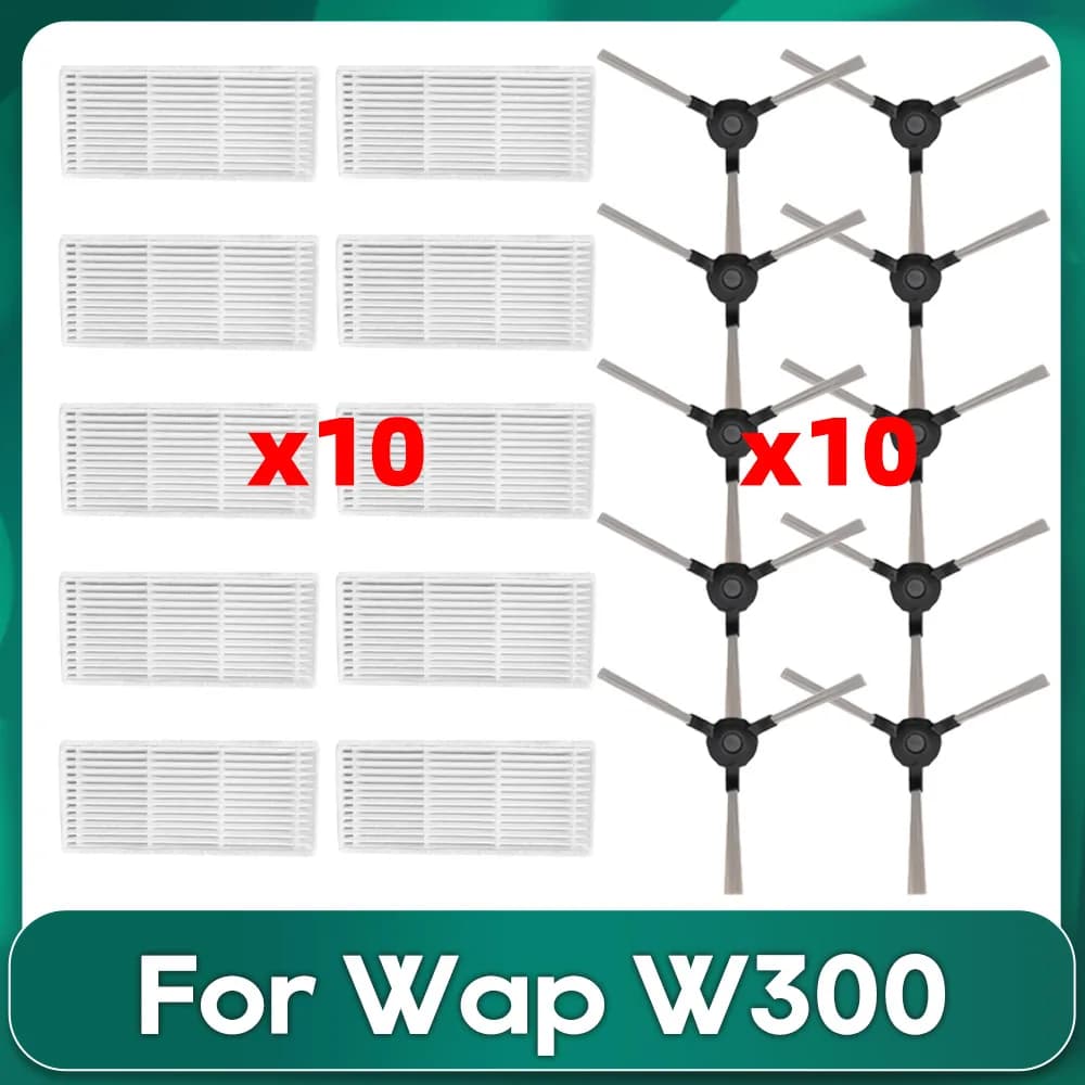 Compatible pour WAP ROBOT W300 Robot aspirateurs brosse latérale filtre Hepa accessoire pièce de rec