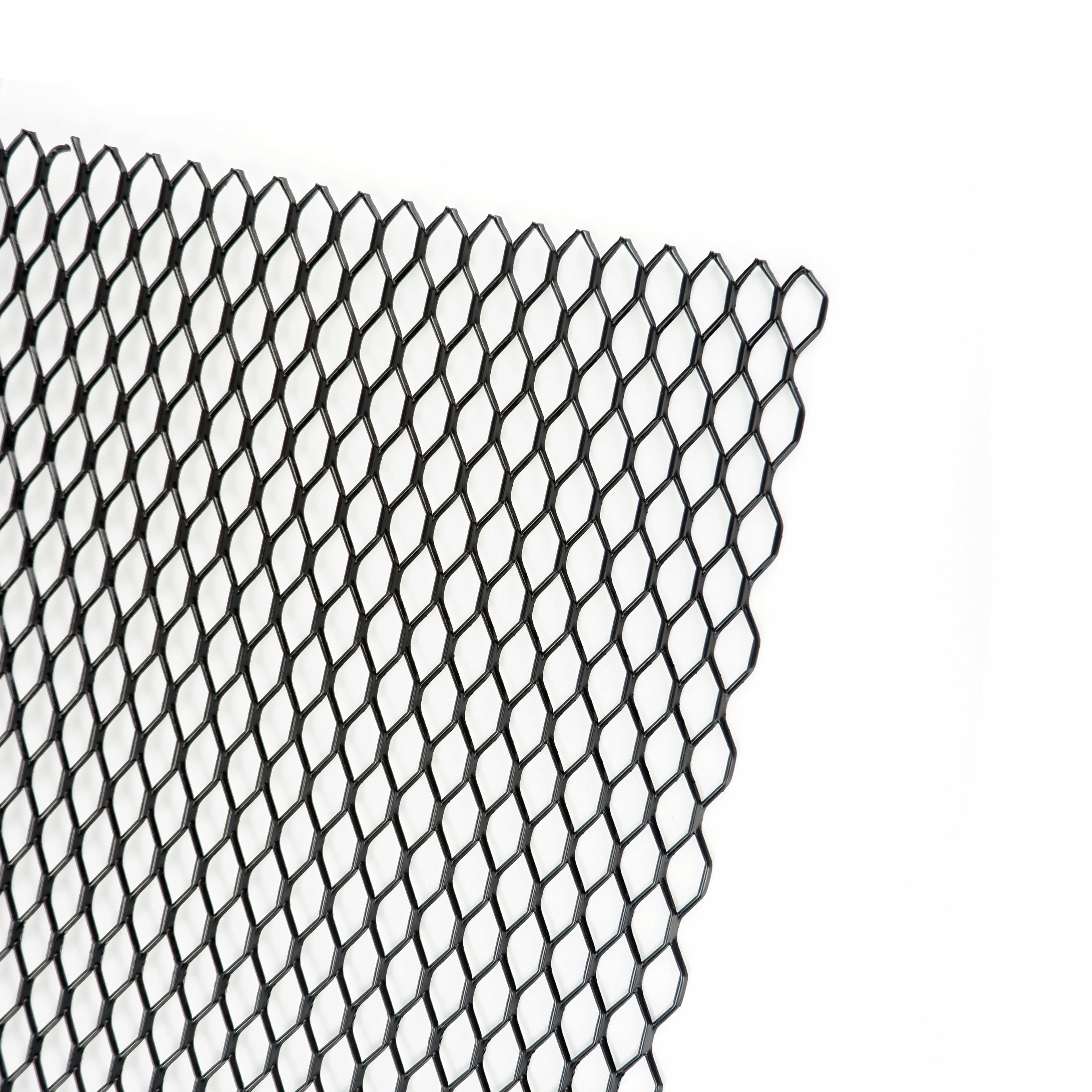 Grille de pare-chocs de voiture de course en aluminium, 100x33cm, filet de ventilation, noir, argent