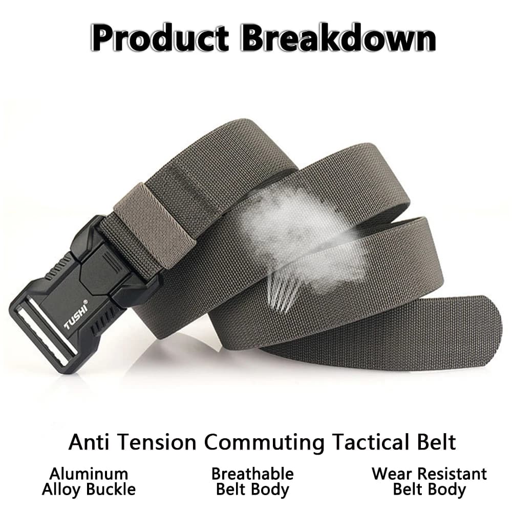 TUSHI – ceintures élastiques à boucle enfichable en alliage d'aluminium pour hommes, ceinture tactiq