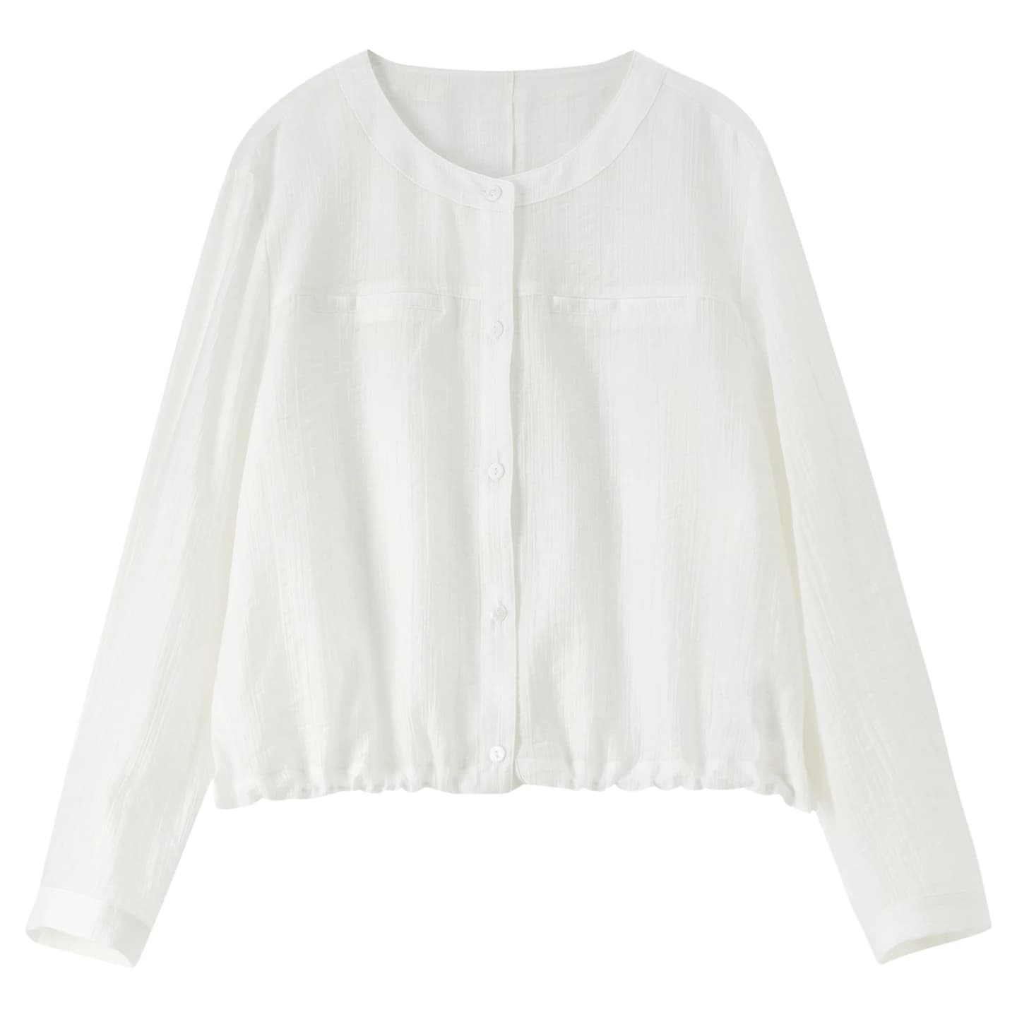 Chemisier surdimensionné en Lyocell SENTUBILA pour femme, collection Printemps-Été 2026, col rond, m