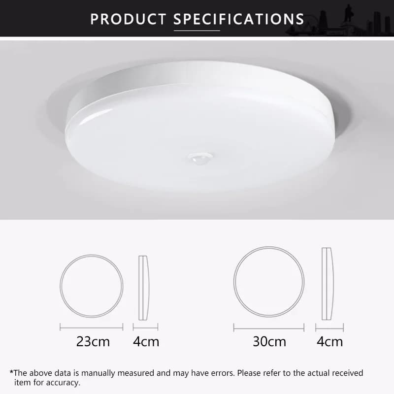 Plafonnier LED à induction infrarouge pour maison, garage, grenier, porte, couloir, escalier, entrep