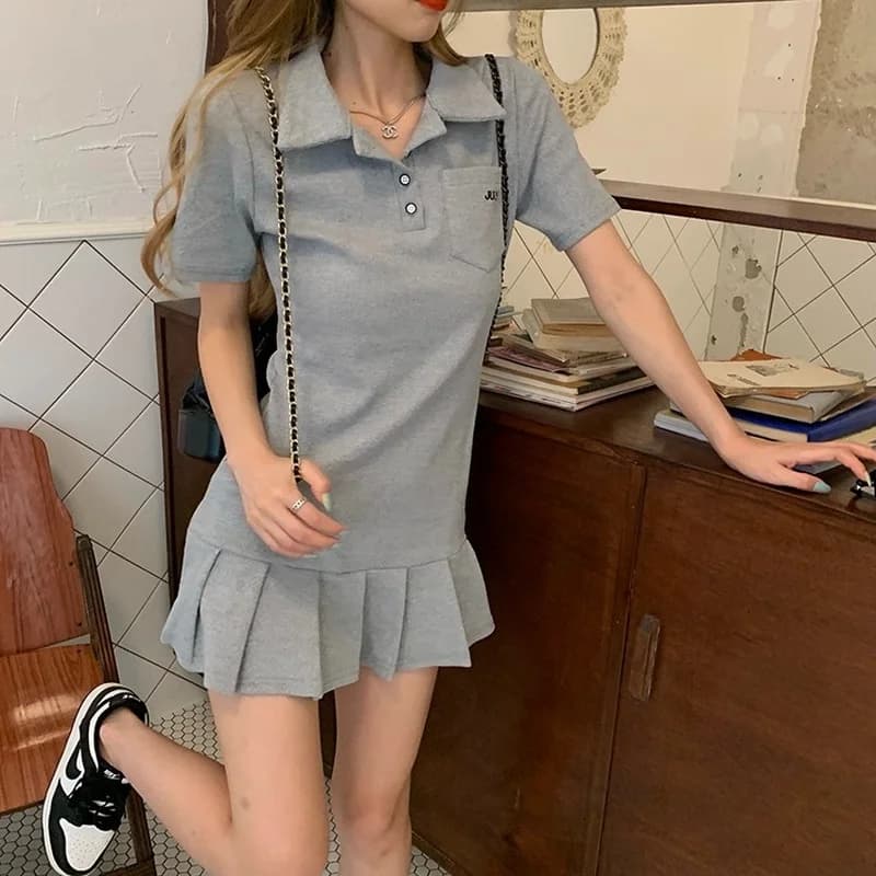 Robe à manches courtes pour femmes, vêtements de haute qualité, carillon confortable, décontracté, s