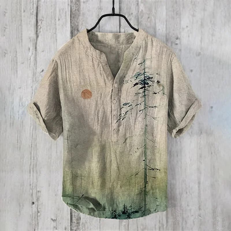2025 été nouvelle chemise hommes à manches courtes vêtements hauts commerce extérieur mode décontrac