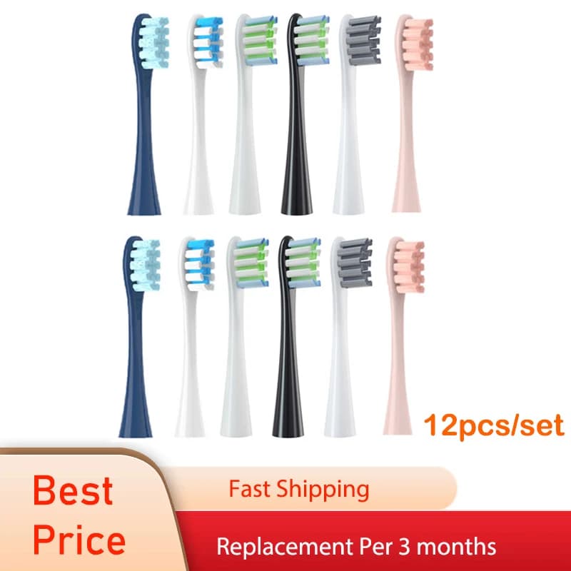 Têtes de brosse à dents de rechange, 12 pièces, pour tous les Oclean X/ X PRO/ Z1/ F1/ One/ Air 2 /S