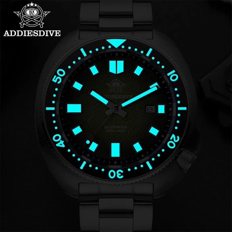 ADDIESDIVE Japan2115 nouveaux hommes montre verre saphir BWG9 Ultra-lumineux lumineux 200m étanche m