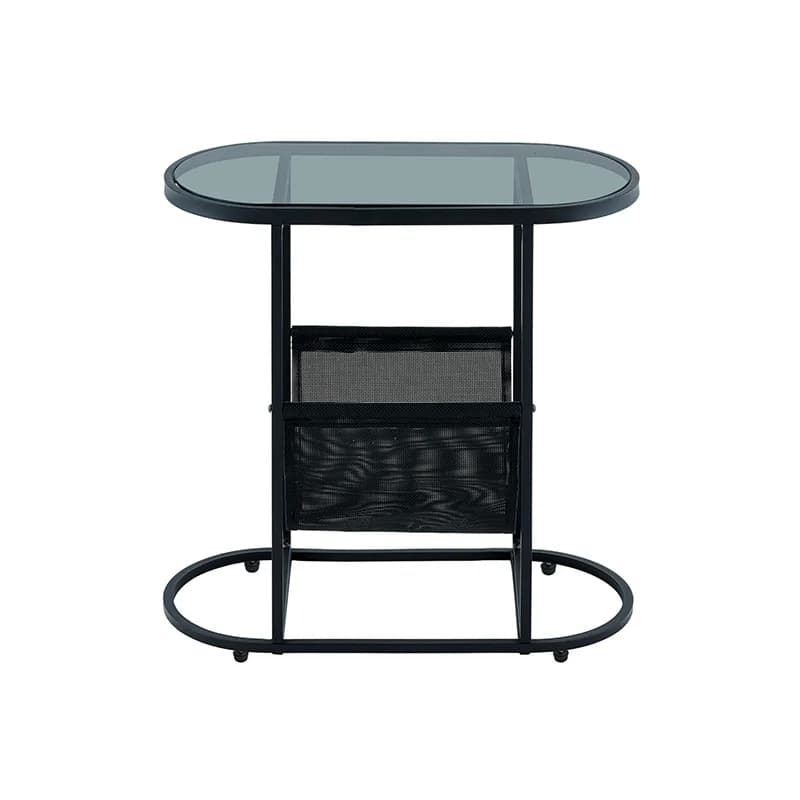 Petites tables d'appoint ovales en verre, petit espace de salon avec spe, espace de stockage d'évalu
