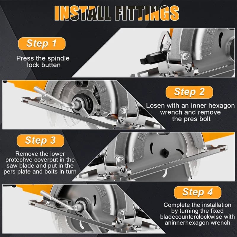 Scie circulaire électrique sans balais Electric Goddess 5 pouces ﻿ Pour batterie Dewalt 20V ﻿ Outil 