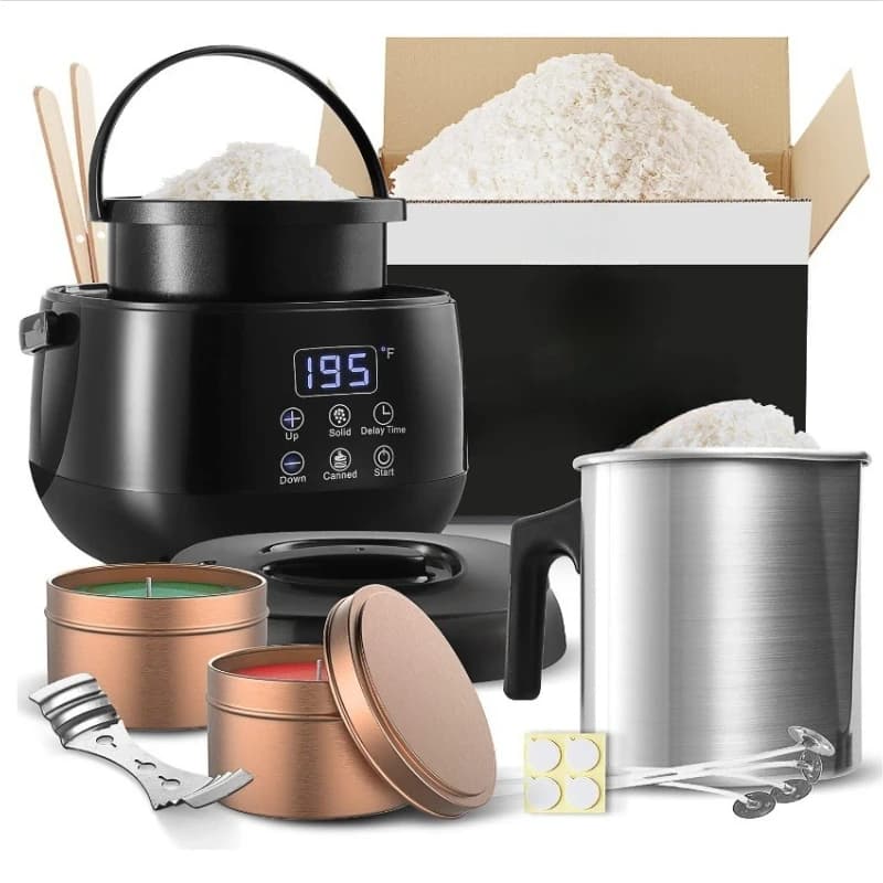 Kit de fabrication de bougies pour adultes, comprenant un dispositif électrique de fusion de cire, u