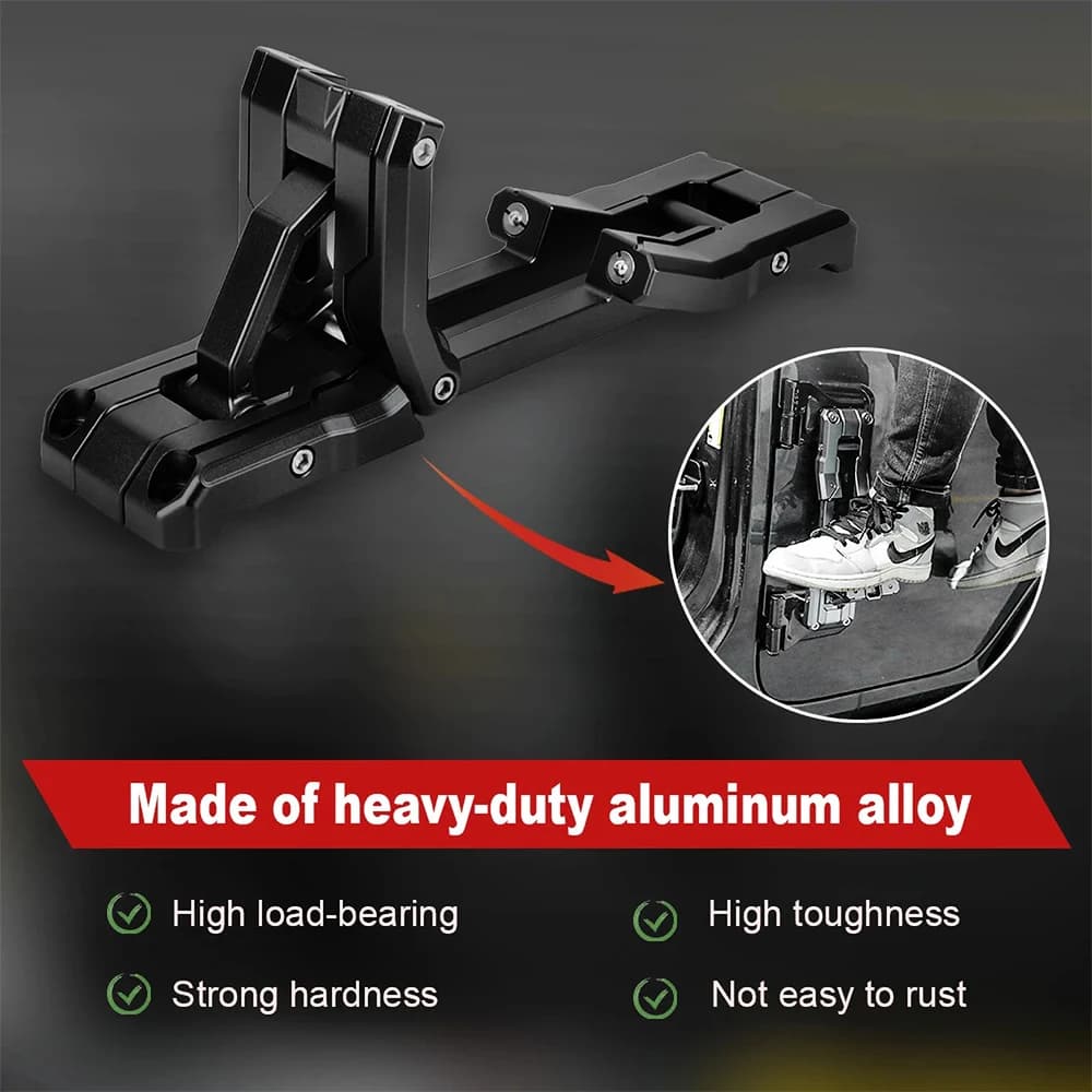 Pédale Pliante en Aluminium Compatible avec la Charnière de Porte, pour Jeep Wrangler 2007-2018 JK J