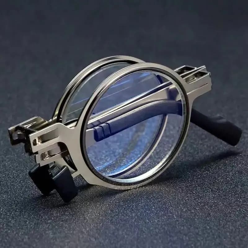Lunettes de lecture HD pliables portables, lunettes rondes rétro ultra légères pour hommes et femmes