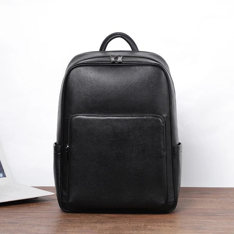 100% vache en cuir véritable hommes sacs à dos mode véritable cuir naturel étudiant sac à dos garçon