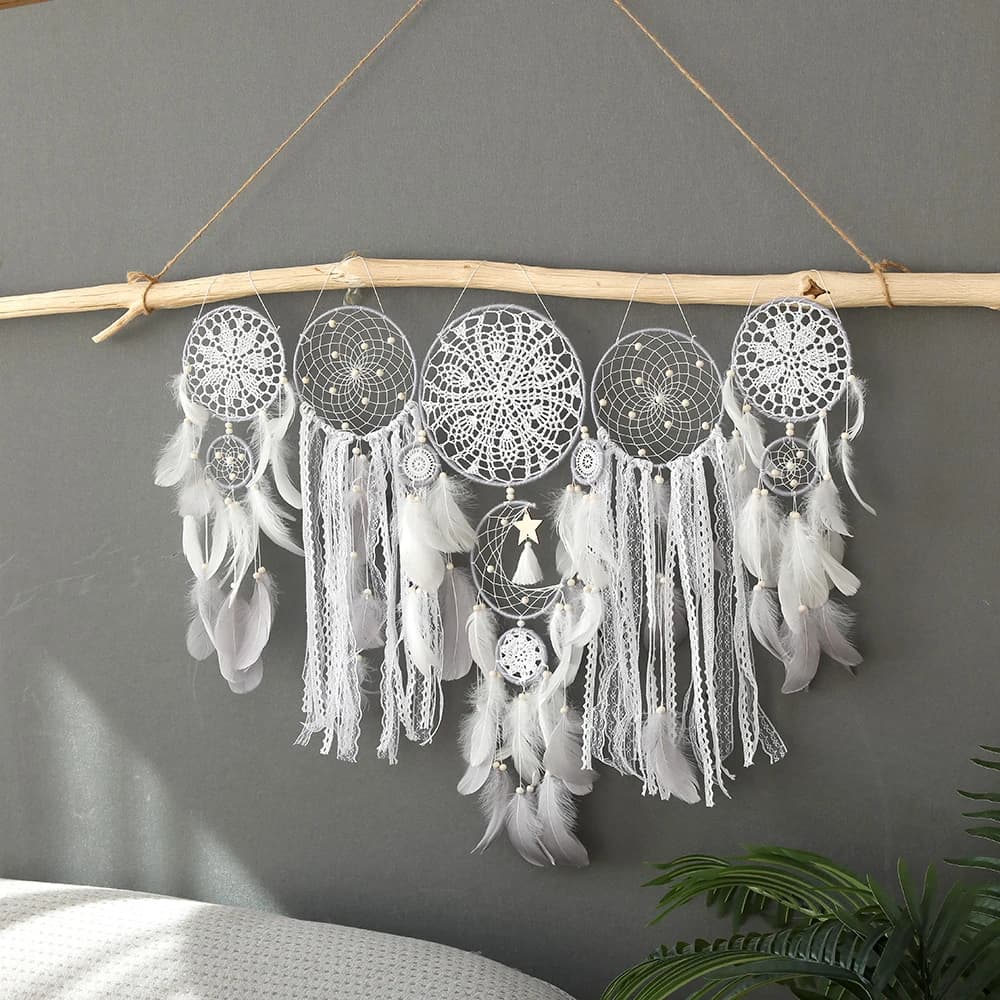 Attrape-rêves bohème pour chambre à coucher, décor de mariage et de Noël, grand mur de confection, o