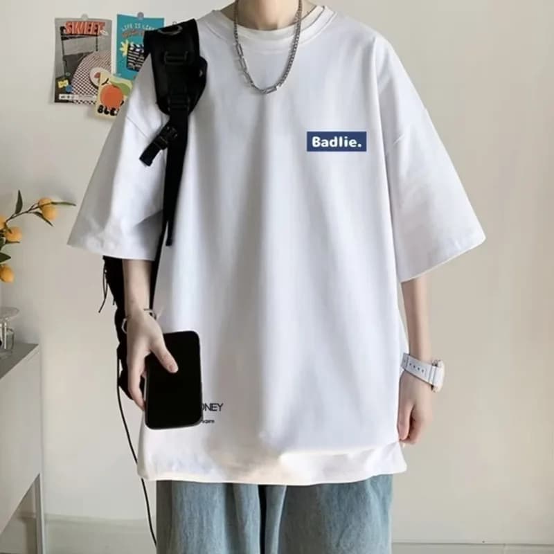 【Taille 8XL】 T-shirt décontracté pour hommes et adolescents, T-shirt américain Vintage avec lettres 