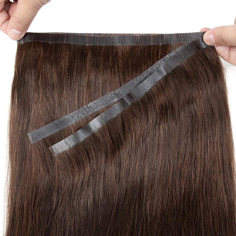 Trame de bande naturelle sans couture, longue bande de trame de peau en PU dans les Extensions humai