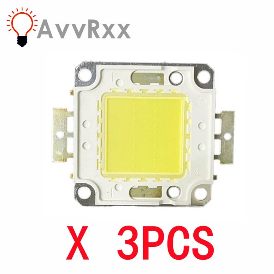 3 pièces 10W 20W 30W 50W 100W LED perles lumière DC12V-36V matrice COB intégré lampe à LED puce SMD 